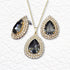 Комплект "Jasmīns (Silver Night)" с кристаллами Swarovski™